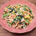あーこ姐's cooksnap of when they made 彩りキレイな小松菜サラダ.