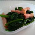 まゆサマ's cooksnap of when they made ほうれん草とベーコンのガーリック炒め.