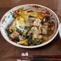 sonore's cooksnap of when they made 春菊と鶏もも肉の玉子とじ.