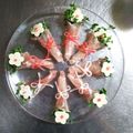 ゆこわmama's cooksnap of when they made デコおかず♪ハムとかいわれで花束.