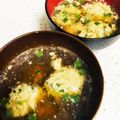 SaCooooo's cooksnap of when they made 残った餃子のあんで♪絶品餃子団子スープ.