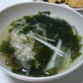 はちれ's cooksnap of when they made ネギ塩＊わかめスープ.