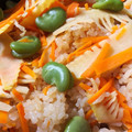 クックIENU49☆'s cooksnap of when they made たけのことそら豆の炊き込みご飯.