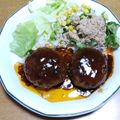 55才のおじさん's cooksnap of when they made 手順を変えてお店のような柔らかハンバーグ.
