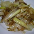 conn's cooksnap of when they made 太ネギと搾菜のピリ辛炒め.