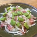 htkmom's cooksnap of when they made 作り置き♪新玉ねぎとそら豆、生ハムマリネ.