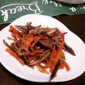 4double5's cooksnap of when they made 牛肉と人参ごぼうのきんぴら.