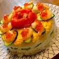 クックYWIHXH☆'s cooksnap of when they made 子どもも大人も喜ぶカラフルお寿司ケーキ♪.