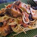 URM777's cooksnap of when they made トマトとツナとオリーブのパスタ.