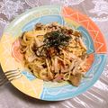 つくるたべるかおり！'s cooksnap of when they made 隠し味で♡ベーコンとしめじの和風パスタ.