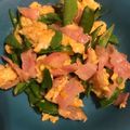 くん55's cooksnap of when they made ほんのり醤油味！絹さやとベーコンの卵炒め.