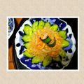 Wakka♪'s cooksnap of when they made クルクルキュウリの斜め飾り(箸で時短♪).