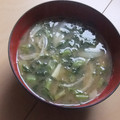 きらり流れ星's cooksnap of when they made 大根の葉でワカメと野菜の簡単お味噌汁☆.