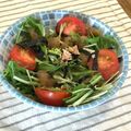アンドーナツ☆'s cooksnap of when they made ツナ（シーチキン）とトマトで水菜サラダ.