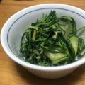 shokolat's cooksnap of when they made おかひじきときゅうりの酢味噌和え.