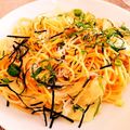 KIMAZUI's cooksnap of when they made しらすと大葉のパスタ*バターしょうゆ味★.