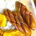 夕飯は６時です's cooksnap of when they made 旨い！スパイシーソース照り焼きウインナー.