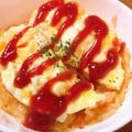 お茶るんば's cooksnap of when they made 時短簡単！オムライス風たまごかけご飯♪.