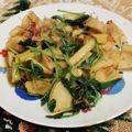 nana_tenjo's cooksnap of when they made たけのこと小松菜の炒め物～バター風味～.