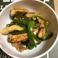 けんよこ's cooksnap of when they made カリカリ油揚げとピーマンの和え物.