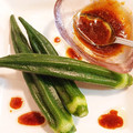 ＊YO−KO．O＊'s cooksnap of when they made おくらのカレーオイルかけ☆ソース簡単絶品.