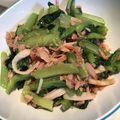 菜の花かあちゃん's cooksnap of when they made 楽うま♡小松菜とカニかまのツナ無限サラダ.