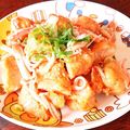 えみ太郎☆'s cooksnap of when they made 冷凍唐揚げで、カニカマオーロラソース和え.