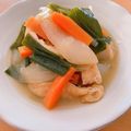 ☆３匹の子ぶた☆'s cooksnap of when they made 素朴です。葉玉ねぎと油揚げの煮びたし.