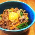 金魚のひらり's cooksnap of when they made コストコの簡単温玉のせプルコギ丼☆*。.