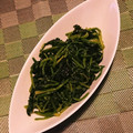 神風＊'s cooksnap of when they made ほうれんそうとしめじの辛子醤油和え.