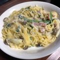 Shin☆awh's cooksnap of when they made ほうれん草とベーコンのクリームパスタ.