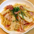 みほたんママ☆'s cooksnap of when they made 筍とベーコンの和風パスタ.