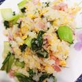 hidehono's cooksnap of when they made チンゲン菜たっぷり炒飯！香味ペーストで！.