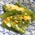 aki♥︎'s cooksnap of when they made スナップエンドウの卵とじ.