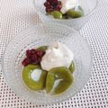yesmama's cooksnap of when they made ✿抹茶白玉の練乳がけ✿.