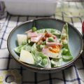 みず＊'s cooksnap of when they made 茹で卵とハムとスナップエンドウのサラダ.
