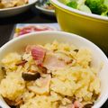 てーしゃん8's cooksnap of when they made ベーコンと椎茸のバター炊き込みご飯.