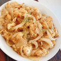 らがぶーりん's cooksnap of when they made むね肉と新玉のハニマスオイスター炒め.
