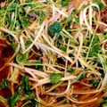 さんちゃん（╹◡╹）'s cooksnap of when they made もやし、豆苗、牛肉青椒肉絲風.