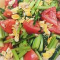 akiyuママ's cooksnap of when they made 小松菜とツナ、トマト、卵の炒め物.