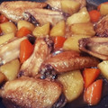 Mana家Cafe's cooksnap of when they made 簡単♪新じゃがと手羽先の照り煮♪.