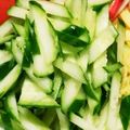 ぷっくりんご's cooksnap of when they made 短時間でできる きゅうりのせん切り.