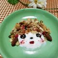 クックI7I5L1☆'s cooksnap of when they made ブルガリアヨーグルトで顔アート.