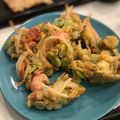 aurara's cooksnap of when they made そら豆と魚肉ソーセージの天ぷら.