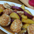 や～たん食堂's cooksnap of when they made さつま芋と鶏つくねの甘辛煮.