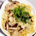 猫＊柳's cooksnap of when they made 大葉たっぷり♥鶏肉ときのこの和風パスタ♫.