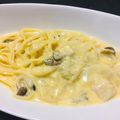 いぐれい's cooksnap of when they made 塩麹鶏胸肉ときのこの和風カルボナーラ.