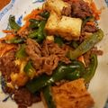 しんにし's cooksnap of when they made 【ピーマン】牛肉オイスター炒め【厚揚げ】.