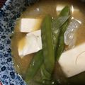ちゃぎー's cooksnap of when they made さやえんどうと豆腐の味噌汁.