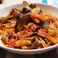 HAL５５'s cooksnap of when they made ベーコンと茄子の簡単！トマトソースパスタ.